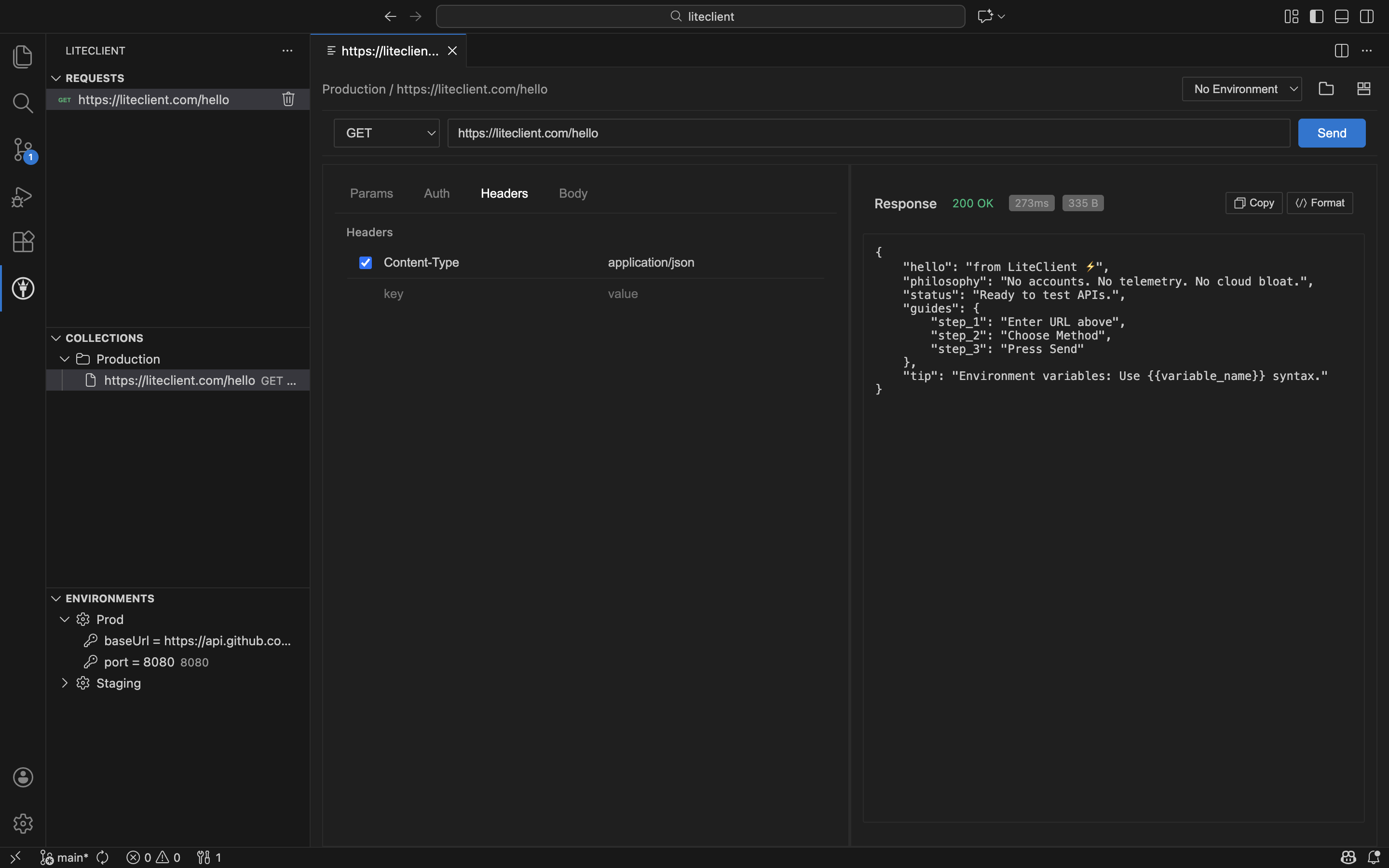 LiteClient Hero Screenshot